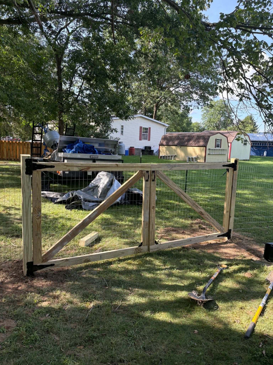 Custom double access gate built by Pitboss