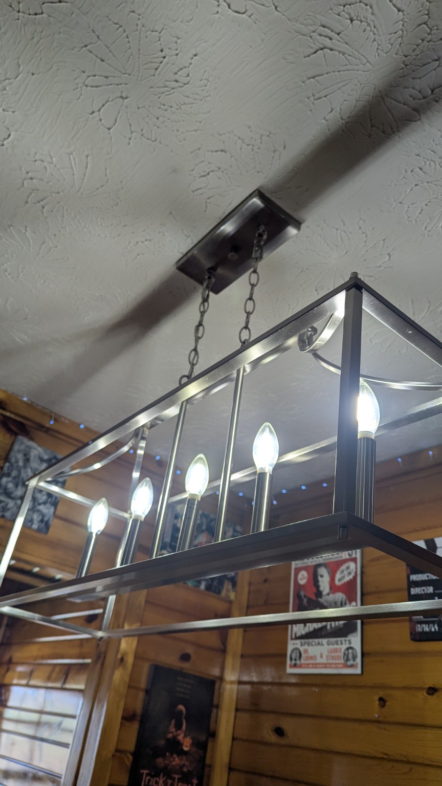 Installed interior light fixture