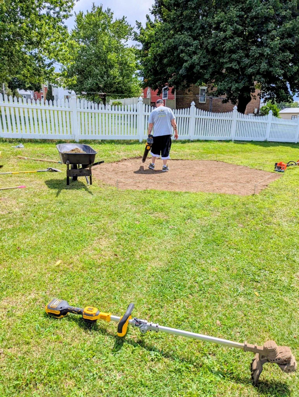 Outdoor project in progress